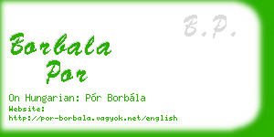 borbala por business card