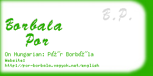 borbala por business card